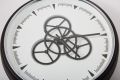 Wall Clock Moving Gear | Wall Clock Steel And Glass | Elegant Wall Clock. 