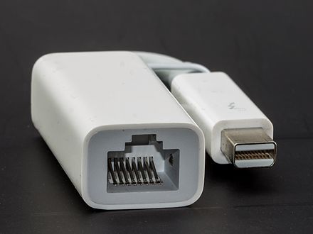 Branded GENUINE Apple Thunderbolt to Gigabit Ethernet Adapter A1433 EMC 2590 Ethernet RJ45 NET Adaptor Cable Compatible with Thunderbolt equipped Mac computer