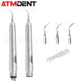 Dental Ultrasonic Air Scaler with 3 Tips Tooth Calculus Remover Cleaning Tool Handpiece Whiten Tooth Cleaner Dentist Lab. 
