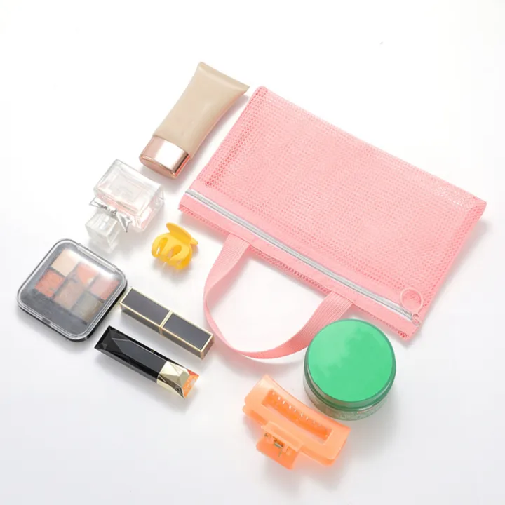 Pink%20Mesh%20Multi-Pocket%20Mini%20Makeup%20Bag%20Swimming%20Bag%20Portable%20Travel%20Storage%20Bag%20Portable%20Bath%20Bag%20Beach%20Bag%20One%20Pack%20-%20Image%202