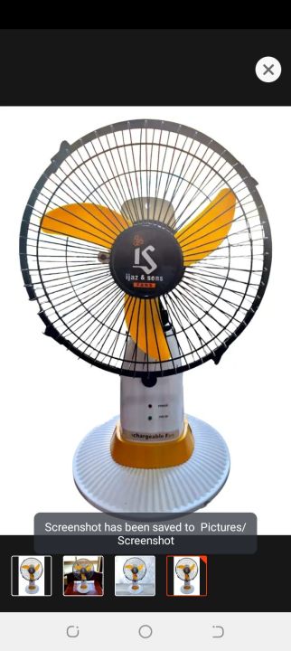 charging fan + Ac/Dc fan with battery 12 inch copper wire | Daraz.pk