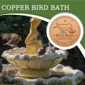 Bird Bath Copper Birdbath Purifier with Triple-Point Support Bath Disk Ornaments Feeder Accessories for Outdoor Bird Baths Bowls.