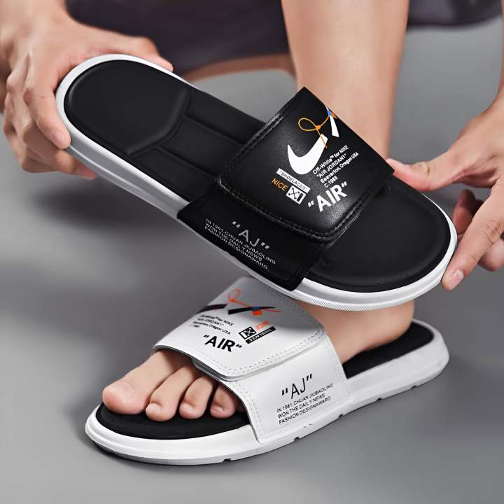 Stylish Black and White Color Slides Slipper for Men - Slides For Men