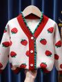 Girls' Sweater Cardigan New Spring and Autumn Style Children's Knitwear Baby Stylish Knit Sweater Casual Jacket. 