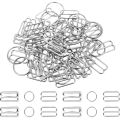 100 Pieces Bra Strap Hooks Metal Lingerie Clasp Hooks Adjustment Strap Bra Sliders for Swimsuit Tops and Slip Dress. 