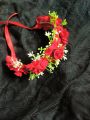 Red gorgeous gajra for khopa and hair bun - Artificial gajra for holud, wedding, falgun or parties.