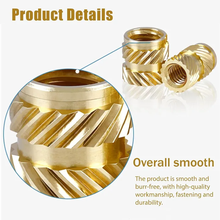 100Pcs%20M3%20Threaded%20Heat%20Insert%20Embedment%20Nut%20Knurled%20Brass%20M3X4X5%20For%203D%20Printer%20Voron%202.4%20And%20Others%20-%20Image%203