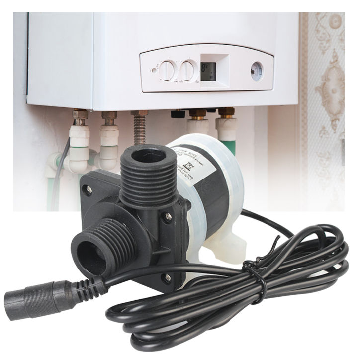 DC 12V 24V Water Heater Shower Floor Heating Booster Pump Silent 4 Points Threaded US Plug IP68 Brushless Solar Motor Water Pump