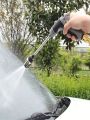 1Pc High-Pressure Car Wash Water Gun with Storage Foam Can, Multi-Functional Garden, Adjustable Rod Sprayer for Car Garden Cleaning Tool. 