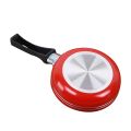 1 Piece Non stick frying pan metallic bottom or underside isolated on white background, -18.5cm. 