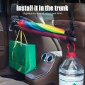 2pcs Car Back Seat Hook Multi-function Rear Seat Headrest Hanging Hook Umbrella Holder Seat Back Storage Hook Auto Interior Tool.