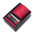 Holiday Gift Box Brand Tie Handkerchief Cufflink Set For Men Necktie Suit Accessories Wedding Gravatas. 