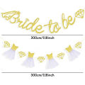 1set Rose Gold Glitter Bride to Be Banner Engagement Wedding Bridal Shower Bunting Garland Decor Bachelorette Hen Party Supplies. 