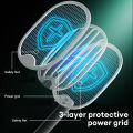 Foldable Electric Mosquito Killer Fly Swatter Trap USB Rechargeable Mosquito Racket Insect Killer with UV Light Bug Zapper 3000V. 