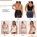 Women Compression Corset V Neck Cross Mesh Body Shaper Seam-free Tank Top Tummy Control Underwear Slimming Camisole Bustier.