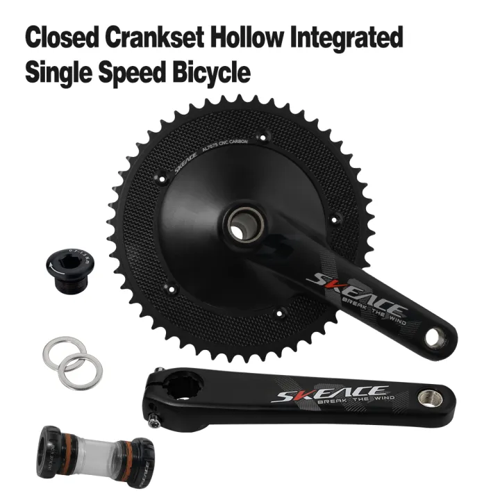 SKEACE%20Break%20The%20Wind%20Hollowtech%20Crankset%2049T%20Carbon%20Chainwheel%20165mm%20Aluminum%20Alloy%20Fixed%20Gear%20Bike%20Crank%20For%20Track%20Bicycle%20-%20Image%206