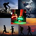 LED Luminous Shoe Clip Light Outdoor Running Cycling Bicycle RGB Novelty Lighting Safety Night Warn Lamp Glowing Zapato Ciclismo.
