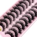 False Eyelashes Cat-Eye Fluffy Faux Mink Lashes 8D Wispy Lashes 10 Pairs Pack Dramatic Long Thick Volume Eyelashes.