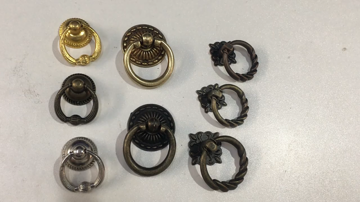 with Screws Single Hole Pulls Handles for Wood Case Hardware Doll House Dresser Knobs Cabinet Knobs Ring Handles Drawer Pull Furniture Handles