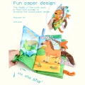 New Baby Cloth Books Visual and Auditory Training Early Educational Toys Kids Cartoon Animal Tails Book for Toddlers 12-72 Month. 
