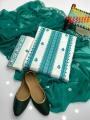 3 Piece Mid Season Cotton Suit for Women | Cross Stitch Gala Daman Embroidered Shirt | Chiffon Embroidered Dupatta & Trouser | Ladies Pakistani Dress. 