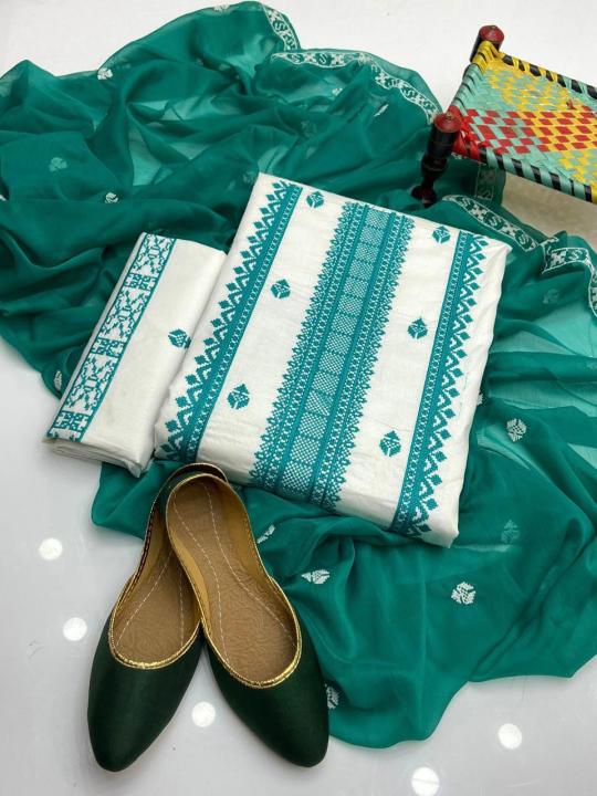 3%20Piece%20Mid%20Season%20Cotton%20Suit%20for%20Women%20%7C%20Cross%20Stitch%20Gala%20Daman%20Embroidered%20Shirt%20%7C%20Chiffon%20Embroidered%20Dupatta%20&%20Trouser%20%7C%20Ladies%20Pakistani%20Dress%20-%20Image%207