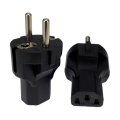 NEW EU TO IEC320 C13 Power adapter,EU male to IEC320 C13 female AC plug,EU(4.8MM) 2 pin to PDU/UPS conversion plug,10A 250V. 