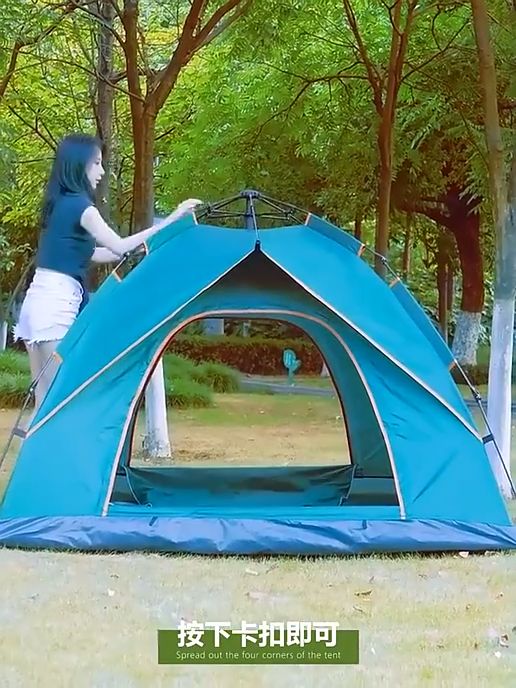 (Preorder)Tent, field tent, tent, sleeping tent, tent, automatic tent, tent, large tent, field tent, outdoor tent, hiking tent for 3-4 people Tent ရွက်ဖျင်တဲ