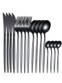 16PCS cutlery set stainless steel tableware knife and fork spoon teaspoon tableware package quality gold cutlery sets.