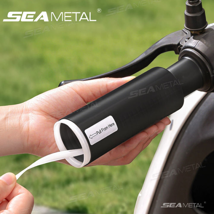 SEAMETAL Self Shrinking Motorcycle Handlebar Cover Silicone Non-Slip Anti Vibration Motorcycles Grip Covers Sleeve Protector