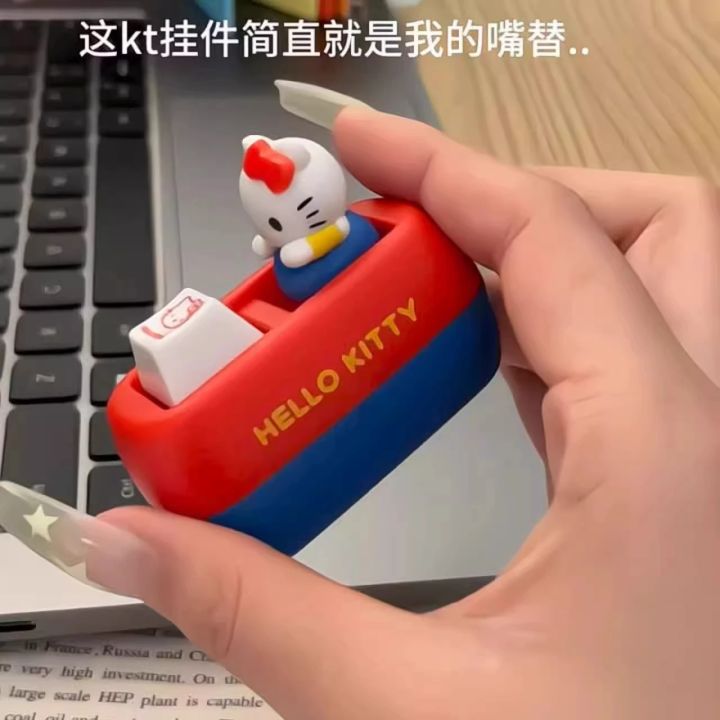 Funny Hello Kitty Voice Button Kt Cat Keycap Stress Relief Toy Keyboard ...