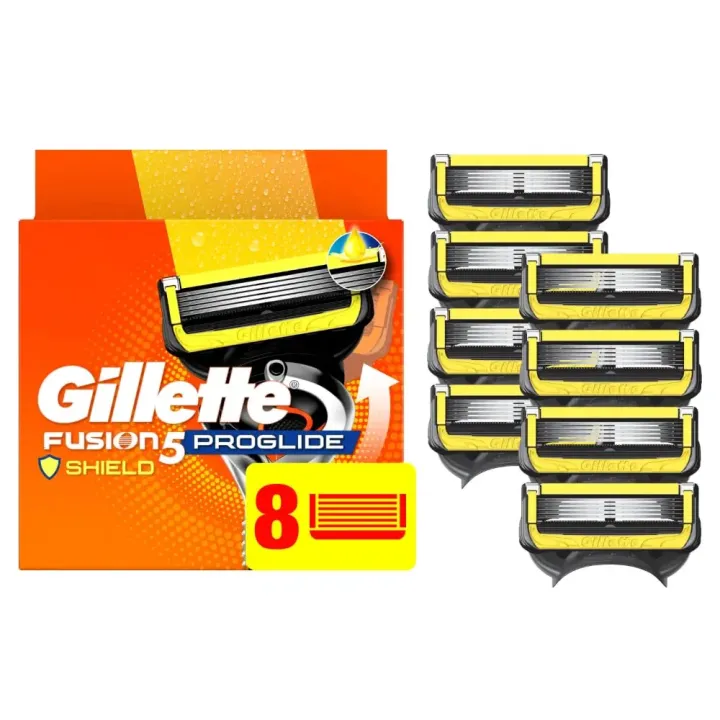 Shield Razor Combine Gillette ProGlide Shield Razor Refills for Men, 8 Blade Refills | Daraz ...