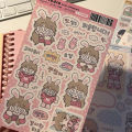 Korean Cute Cartoon Girl Stickers Kawaii Sweet Character Stickers Hand Account Scrapbook Notebook Diary DIY Decorative Stickers.