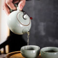 Ge Yao Ceramic Teapot Teacup Manual Chinese Ice Crack Split Teapot Can Raise Xishi Tea Pots Household Kung Fu Tea Pot.