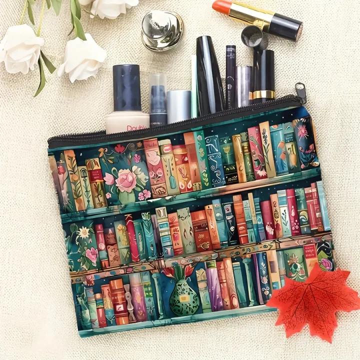 Stylish%20Book%20Lover's%20%20Makeup%20Bag%20%E2%80%93%20Double%20Sided%20Print%20with%20Vibrant%20Bookshelf%20Design%20-%20Image%203