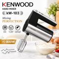 Kenwood KW-103 Hand Mixer 800W | Electric Egg Beater & Cake Mixer | 5+ Speed Function | Beater & Dough Hooks | Kitchen Baking Mixer. 