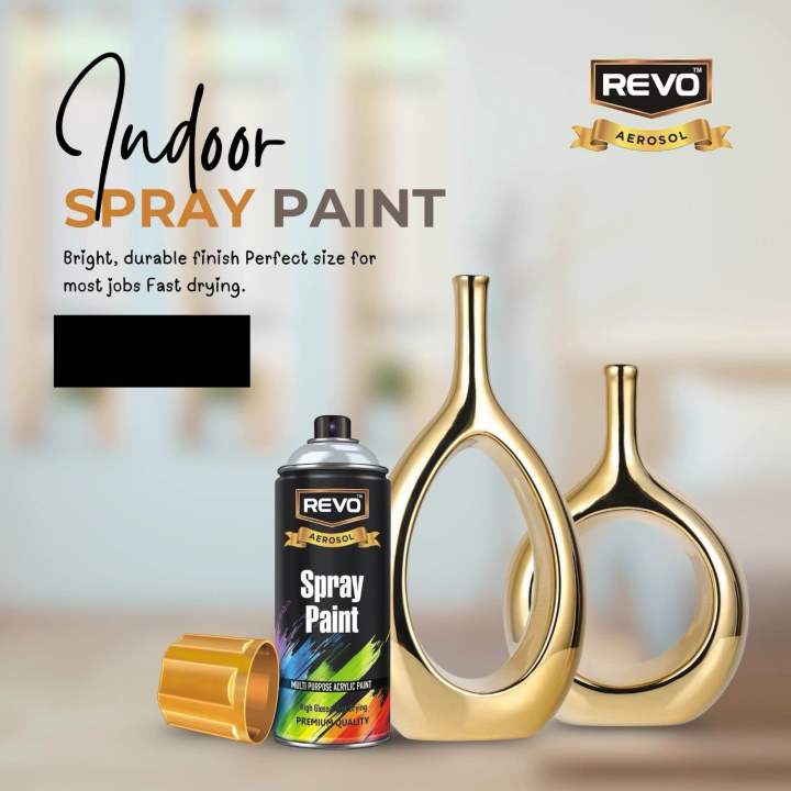 Golden Spray Paint For All Purposes Decorative Paints Quick Drying Paint  - 300ml NF MART
