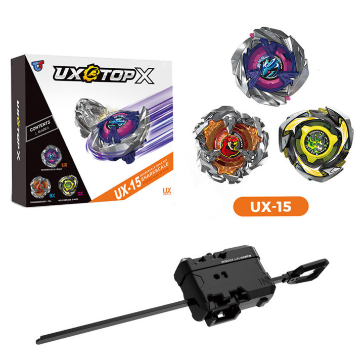 3in1 Bey X UX-15 Shark Scale Deck Set Sharkscale Battle Top with Launcher Spinning Toy Gyro Christmas 