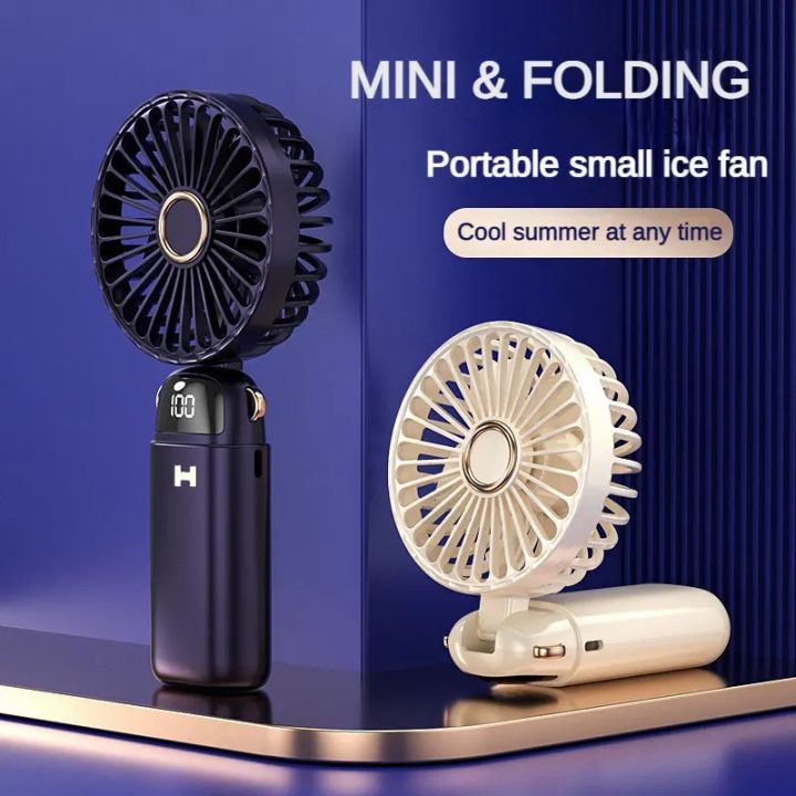 Handheld%20Mini%20Fan%20Foldable%20Portable%20Neck%20Hanging%20Fans%205%20Speed%20USB%20Rechargeable%20Fan%20with%20Phone%20Stand%20and%20Display%20Screen%20%7C%20Multicolor%20-%20Image%202
