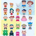 Shinchan Shinnosuke Nohara Family Figures Gacha Capsule Toy Shiro Himawari Misae Hiroshi Tsuru Mini  Figurine . 