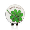 1.18" Lucky Clover Golf Ball Mark w Magnetic Golf Hat Clip 30mm Green Four Leaf Clover Golf Marker Training Aids. 