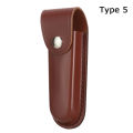 High Quality Brown Flashlight Case Camp Outdoor Carry Belt Loop Case Knife Sheath Holster Leather Sheath Holder Fold Knife Tool. 
