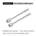 Tiartisan 2pcs Titanium Coffee Tea Stirring Spoon Juice Dessert Ice Cream Spoon Ultralight Durable Outdoor Camping Tableware. 