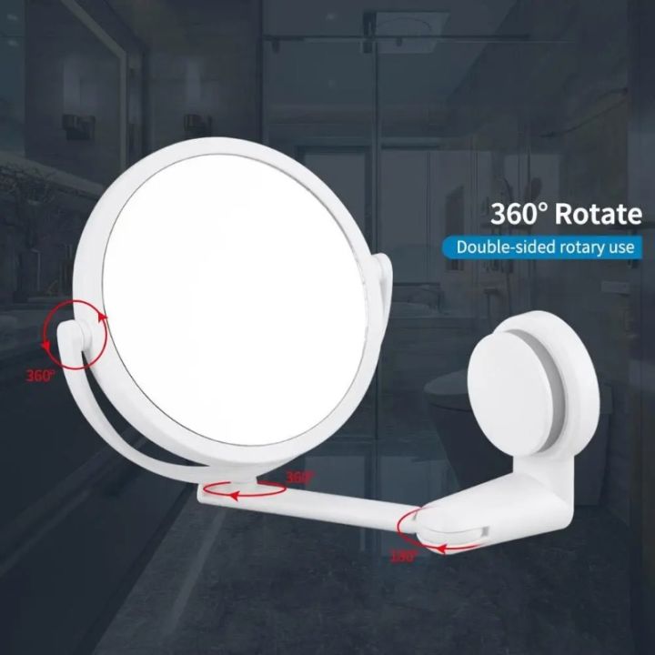 Rotating%20Plastic%20Folding%20Vacuum%20Suction%20Round%20Bath%20Accessorie%20Makeup%20Supplies%20Vanity%20Mirror%20Shave%20Mirrors%20Wall%20Hang%20Bath%20Mirror%20-%20Image%203