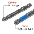 Magnetic Screwdriver Bits Set PH1 PH2 PH3 PZ1 PZ2 PZ3 Anti-slip 1/4 Hex Shank Fit Hand Electric Drill Driver Tool Part Accessory. 
