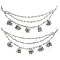 Gold Pearl Sahare Kaan Chain for Girls & Women – Bahubali Style Ear Chain Jewelry | Traditional Hair & Ear Piece. 