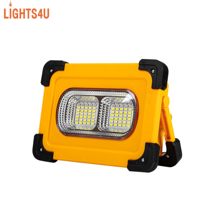 Lights4u solar LED emergency light solar power bank 100W LED solar cell spotlight portable emergency light USB charger