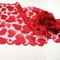 1pc Romantic Red Heart Lace Valentine's Day Table Runner for Home Table Decoration. 