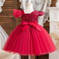 Wedding Party Dresses for Baby Girls 2024 New Sequin Princess Birthday Christmas Gown for 1-5Y Kids Elegant Formal Evening Dress. 