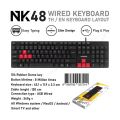 Nubwo NK-48 keyboard is available in Thai + english. Keyboard USB is suitable for working or playing games.. 